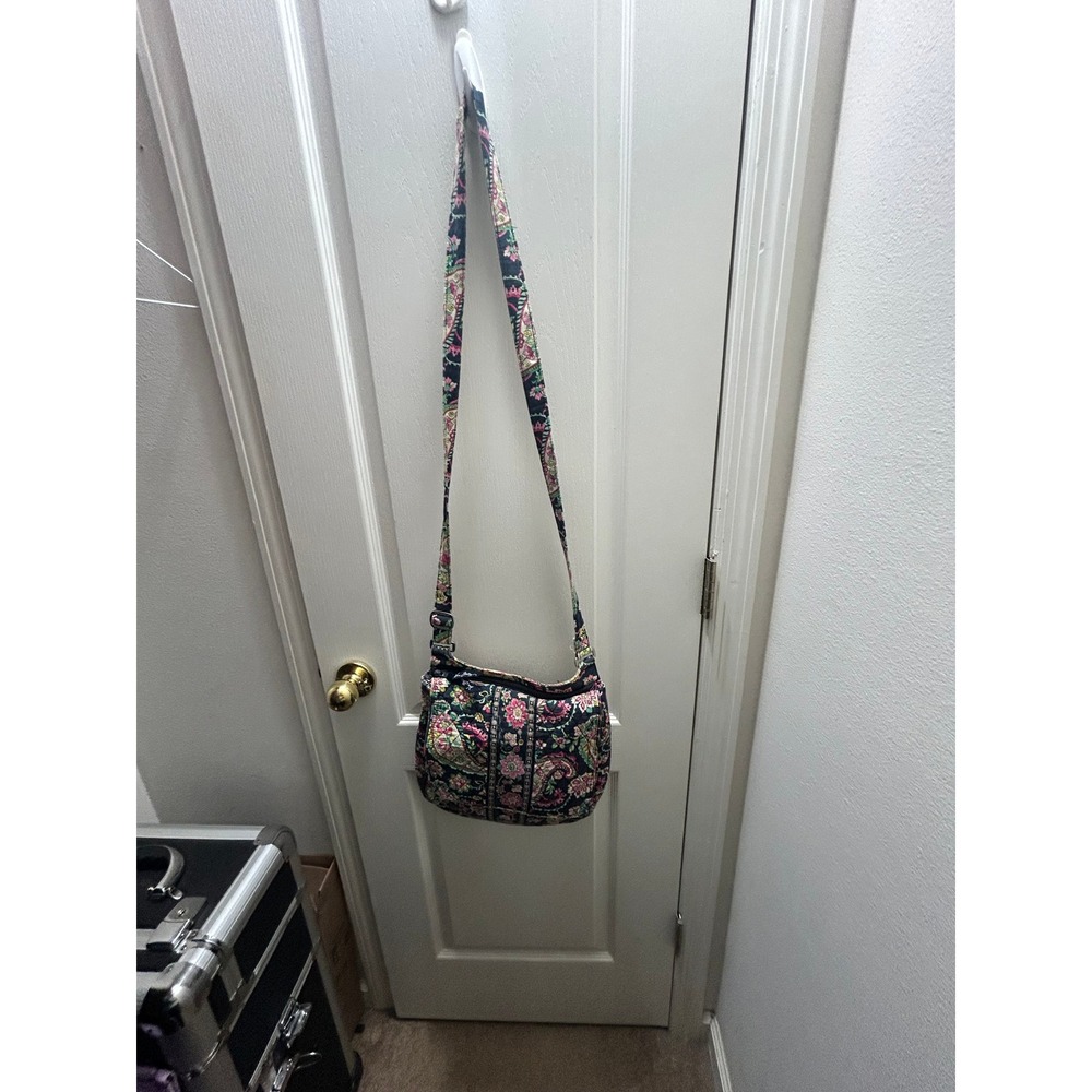 Vera Bradley Petal Paisley Quilted Crossbody Shoulder Bag Floral Cotton Purse